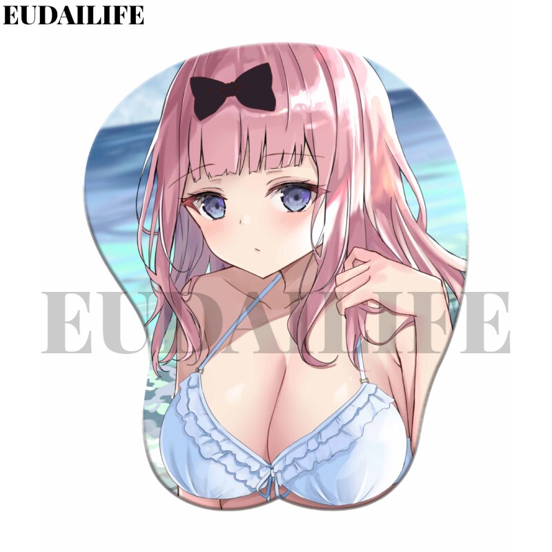 Anime Kaguyasama Love Is War 3D Hand Wrist Rest Mouse Pad Mousepad Silicone Breast Oppai Soft Mouse Mat Office Work Otaku