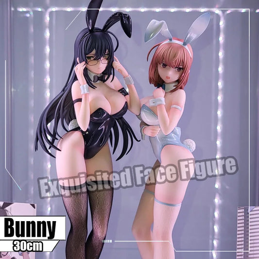 30cm Ensoutoys Black Bunny Aoi  White Bunny Natsume 1/6 scale PVC Action Figure Adult Collection Model Toys hentai doll Gifts