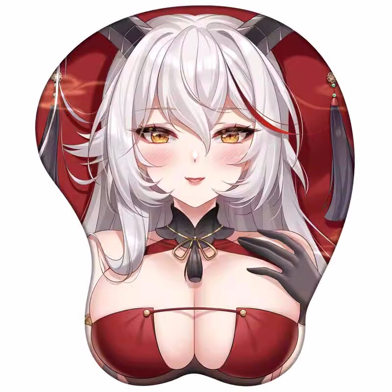 Anime Azur Lane KMS Ägir Figure 3d Anime Soft Gel Gaming Mouse Pad Mousepad Wrist Rest 4523 Gifts Man Adult Toy