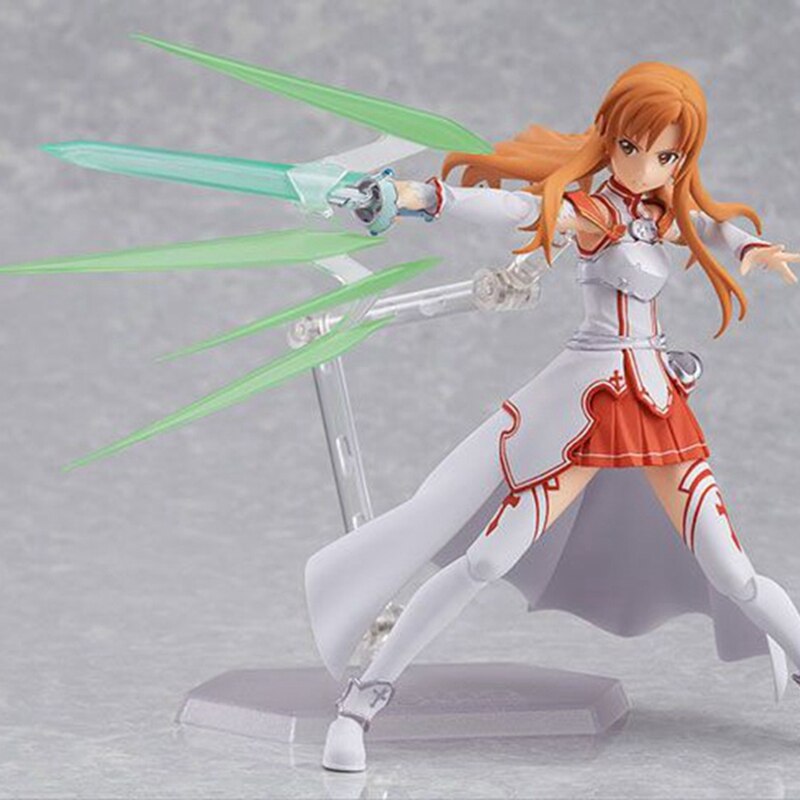 Popular Anime Sword Art Online Yuuki Asuna 14CM Combat Posture Action Figure Model Kid Toys Gift Collect Ornaments