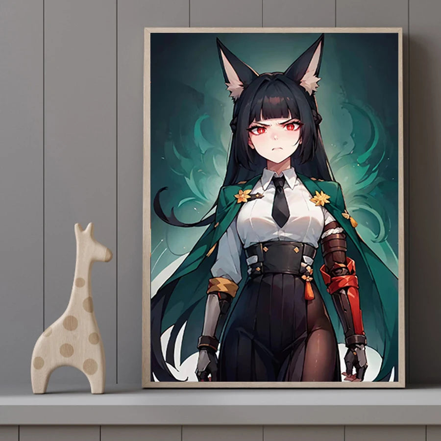 Hot Sexy Beauty Canvas Wall Art, Anime Girl Canvas Poster, Cartoon Anime Prints Poster For Living Room Home Decor Frameless