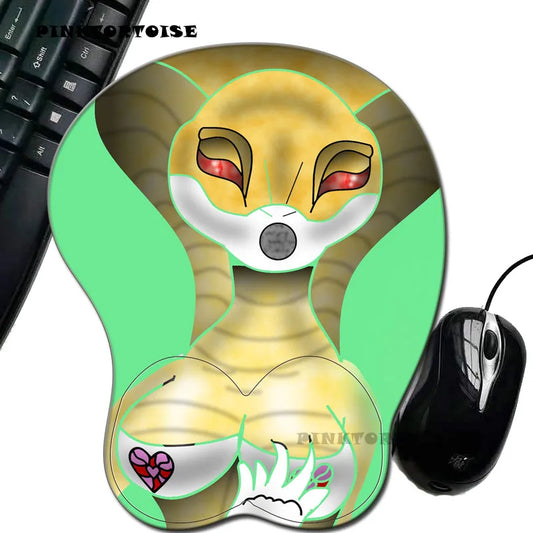 Anime Sexy Mouse Pad Mr Snake Silicone 3D Breast Pad Silicone Wrist Rest Anime Mousepad Chest Mouse Hand PC Office Mouse Pads