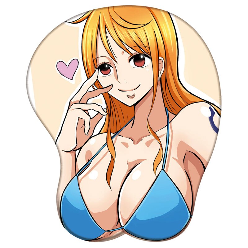 Anime One Piece 3D Wrist Support Mouse Pad Nami Robin Uta Hancock Yamato Silicone Mousepad Sexy Chest 3D Wrist Rest Mouse Mat