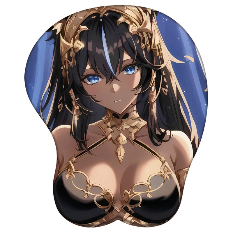 Tapis de souris en silicone 3D Genshin Impact Raiden Shogun Yae Miko Kokomi Support de poignet Tapis de souris Jeu d'anime Repose-poignet sexy Tapis de souris