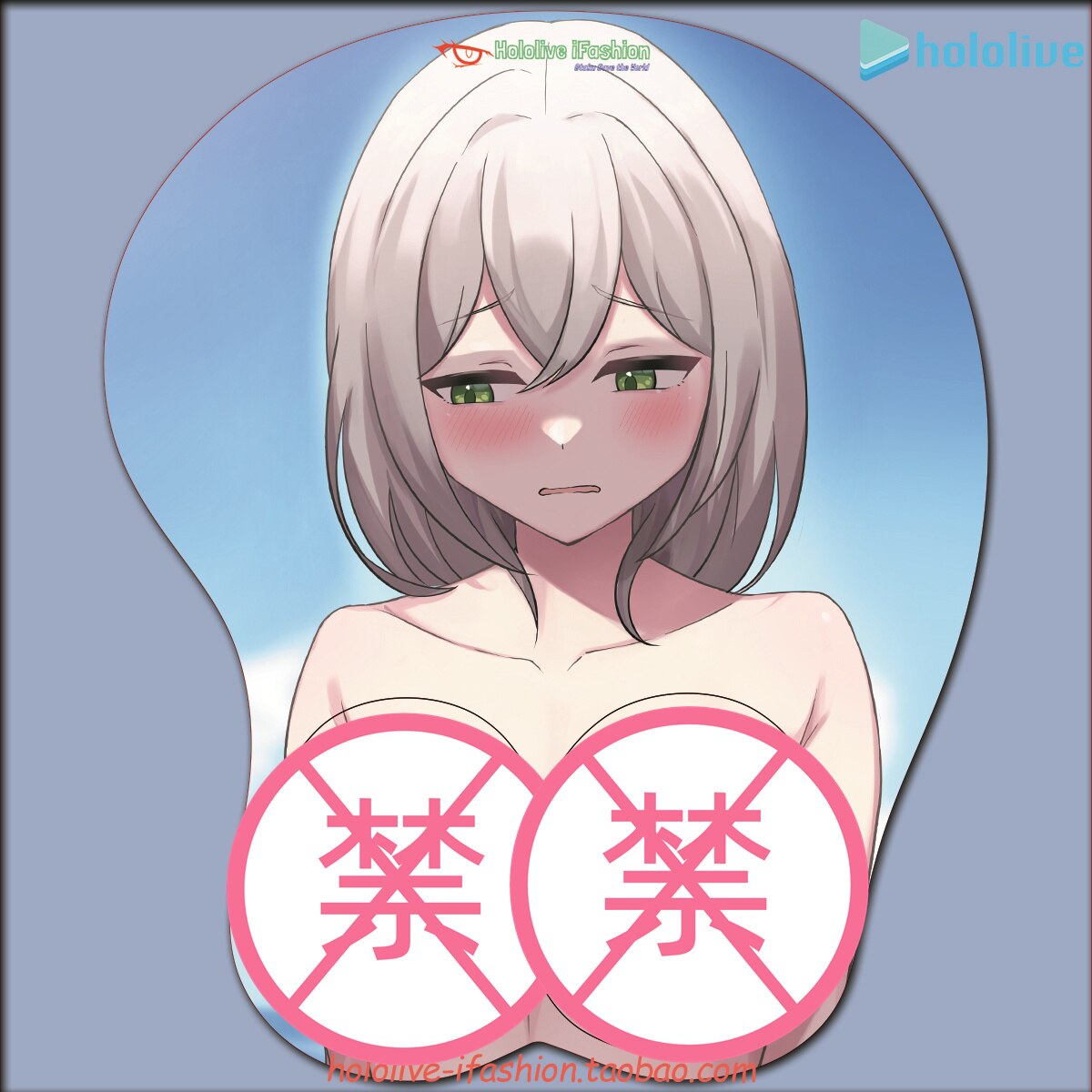 Shirogane Noel Sexy 3D Mousepad Vtuber hololive Hand Wrist Rest Mouse Pad Mousepad Silicone Breast Oppai Soft Mouse Mat Otaku