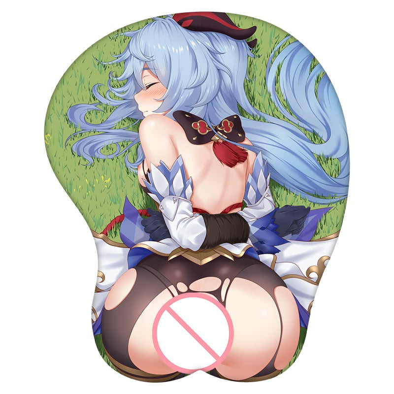 3D Mouse Pad Ganyu Genshin Impact  Anime Wrist Rest Silicone Sexy Creative Gaming Mousepad Mat