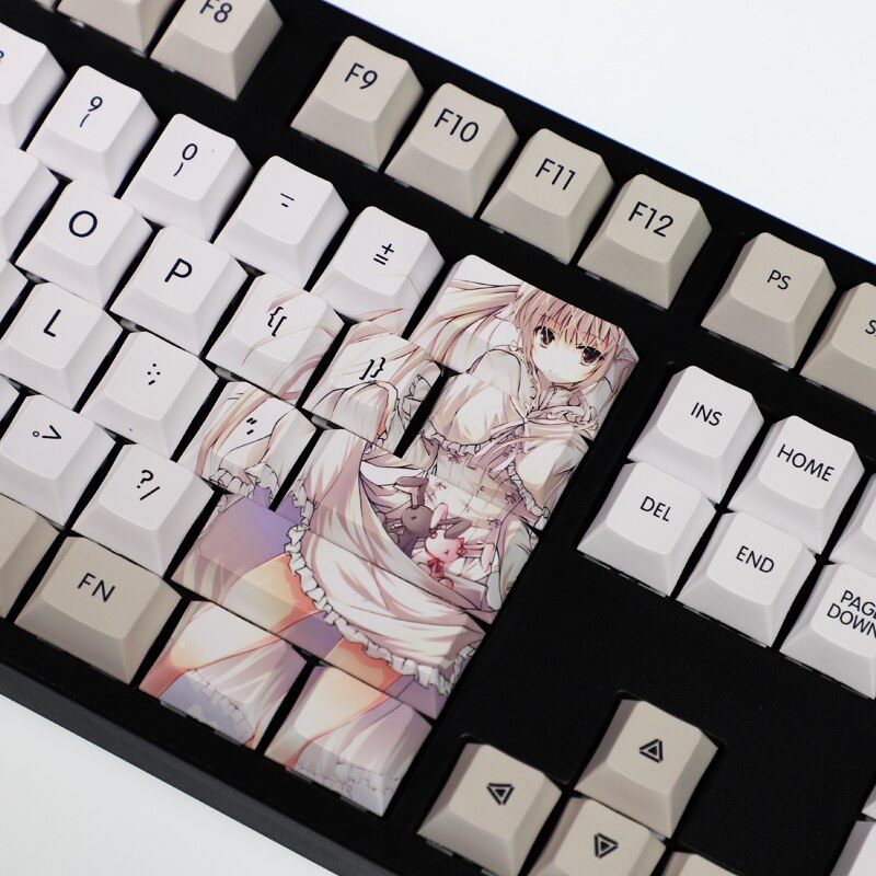 108 Keys PBT 5 Sides Dye Subbed Keycaps Cartoon Anime Gaming Key Caps Cherry Profile Kasugano Sora Keycap For In Solitude