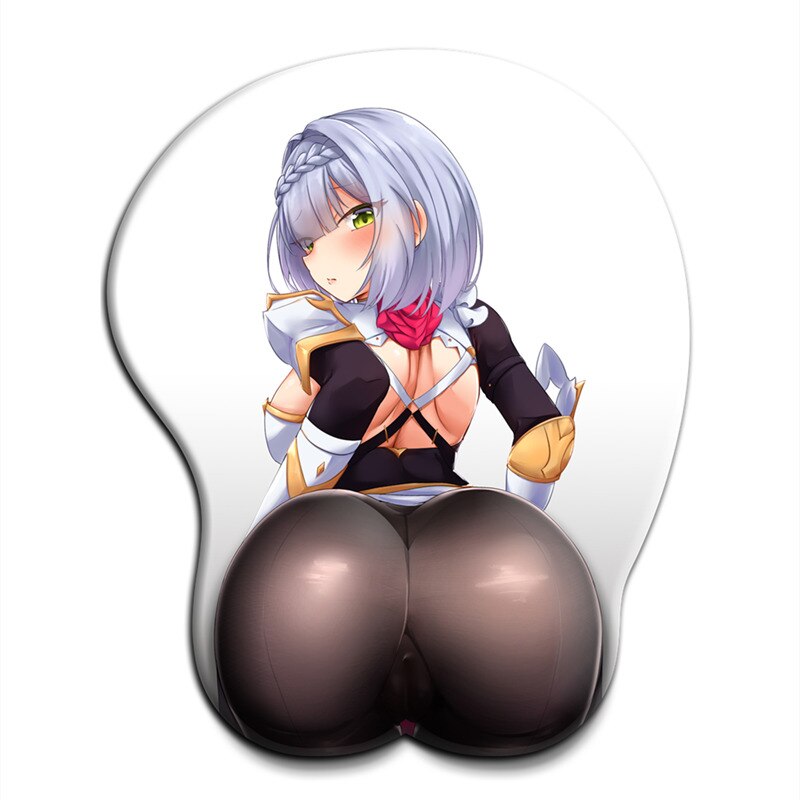 Genshin Impact Nilou Ganyu Mona Sexy Ass Tapis de souris avec repose-poignet 3D Gros cul Anime Kawaii Tapis de bureau Tapis de souris de jeu