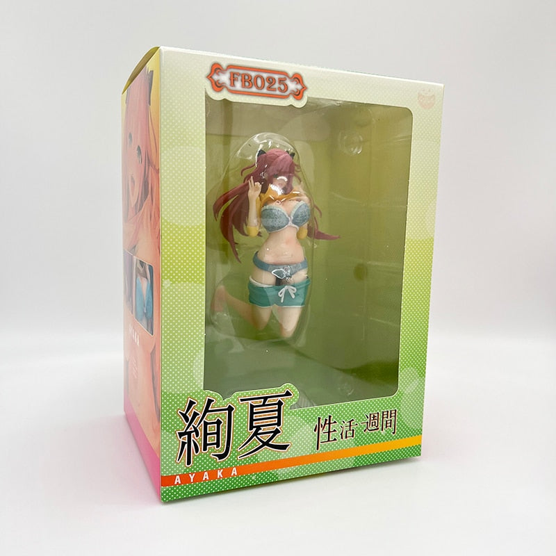 12cm Seikatsu Shuukan Ayaka Anime Figure F.W.A.T Ayaka Sexy Girl Action Figure Japanese Anime Girl Figure Collectible Doll Toys