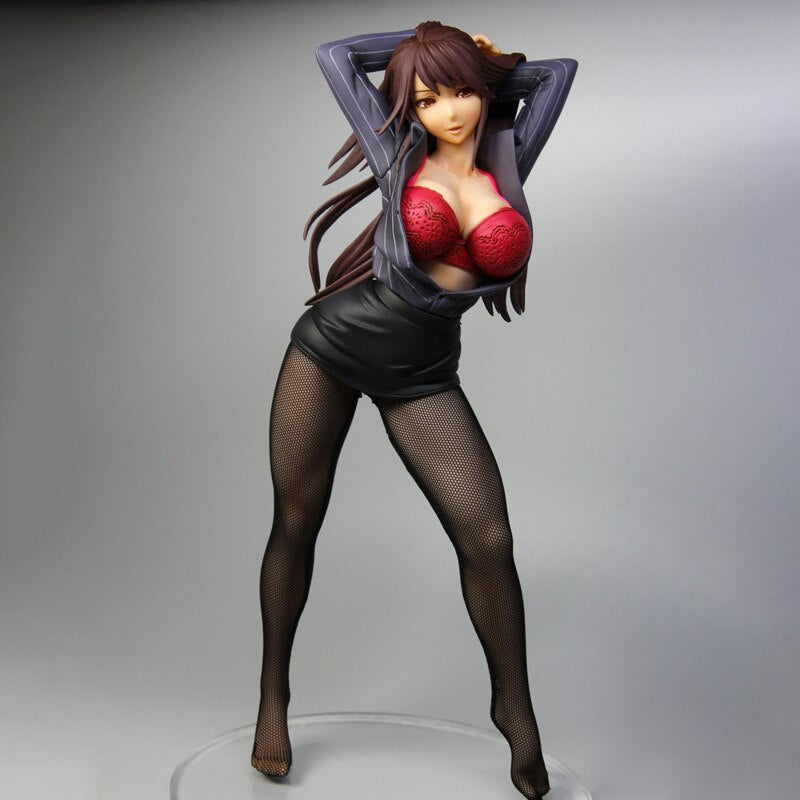 27cm Hataraku Onna no Ureta ase Kurosawa Otome Sexy Nude Girl Model PVC Anime Action Hentai Figure Adult Toys Doll Gifts