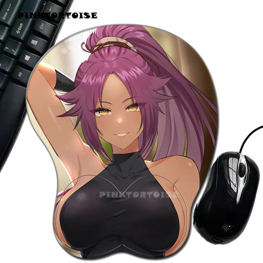PINKTORTOISE Anime carton Miran Froaude 3D Mouse Pad 3D Soft Chest Mouse Pad Mat Wrist Rest