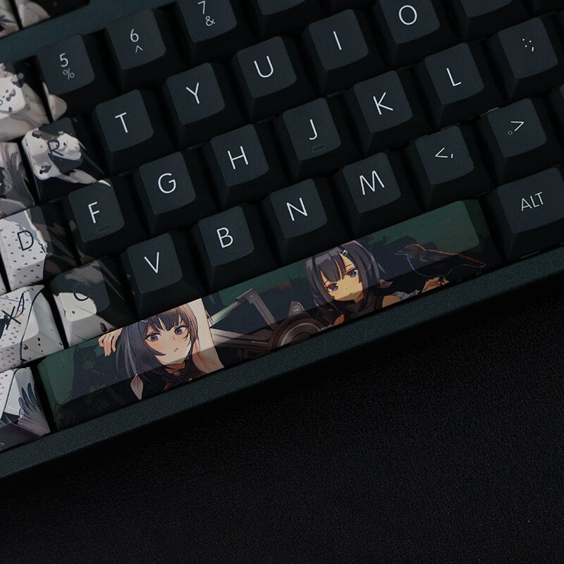 1 Set PBT Dye Subbed Keycaps 2 Dimensional Cartoon Anime Gaming Key Caps Cherry Profile Keycap For Arknights La Pluma