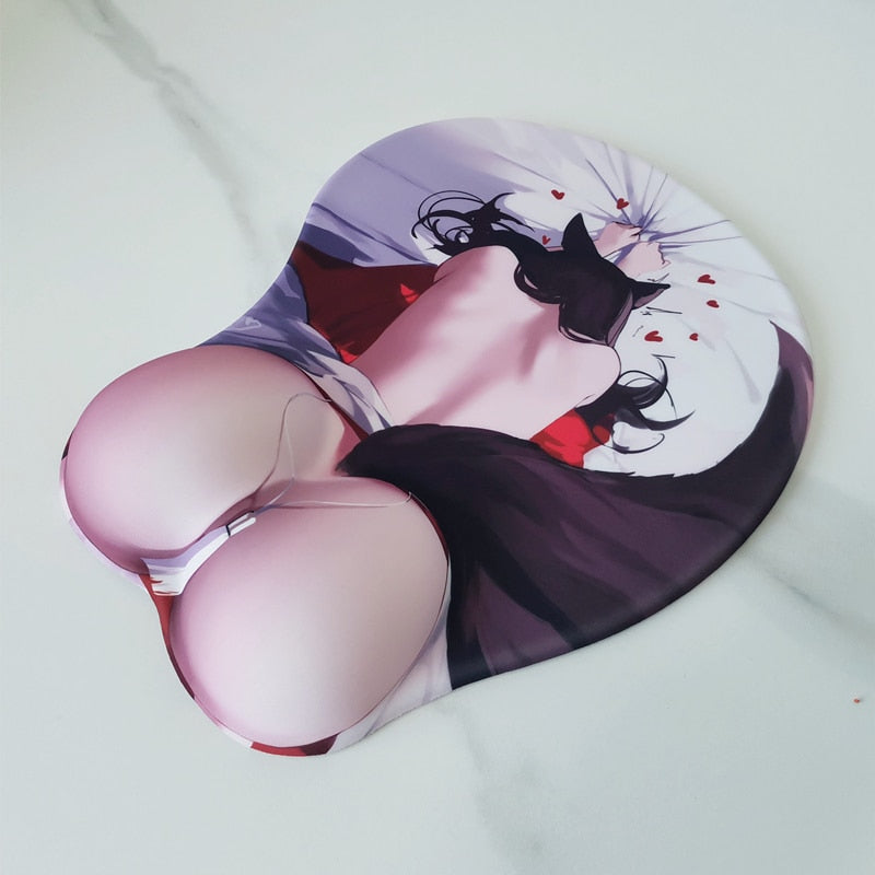 Azur Lane Amagi Big Ass Gaming Anime 3D Mouse Pad Huge Butt Cute Manga Pad with Wrist Rest Silicone Gel Boobs Mousepad