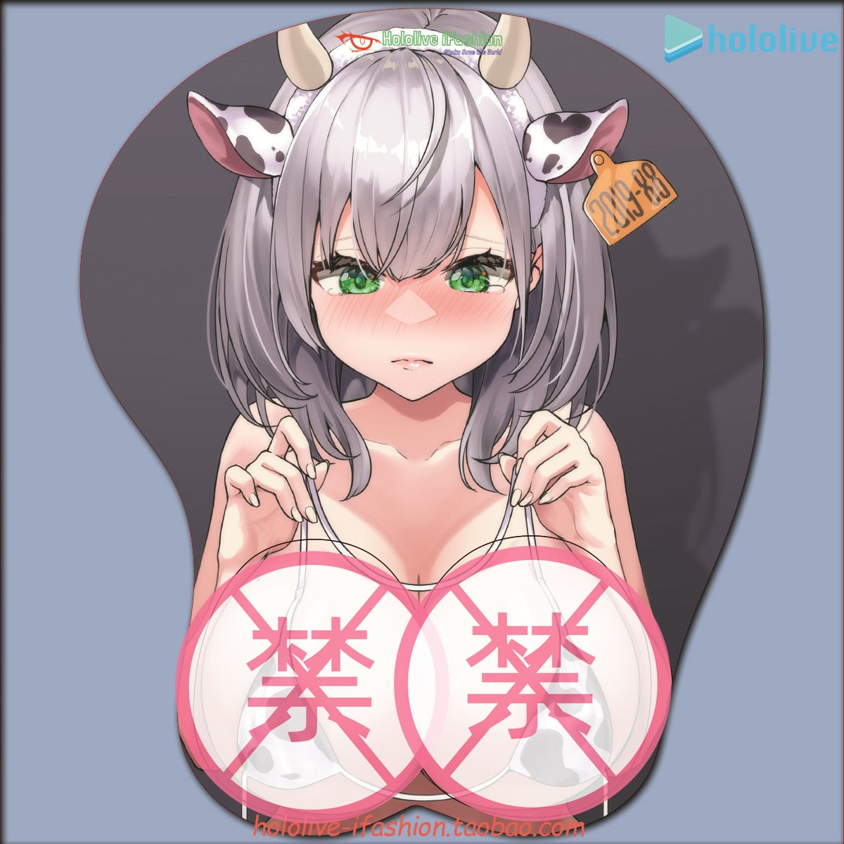 Shirogane Noel Sexy 3D Mousepad Vtuber hololive Hand Wrist Rest Mouse Pad Mousepad Silicone Breast Oppai Soft Mouse Mat Otaku