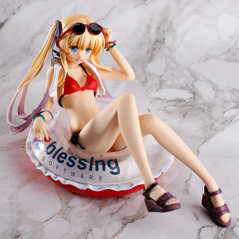 Anime How To Taise A Boring Girlfriend Fine Sawamura Spencer Eriri Summer Swimsuit Ver. PVC Action Figures Model Toy