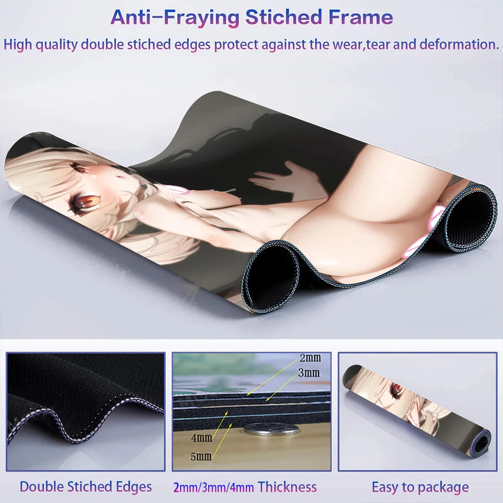 Big Ass Mouse Pad Adult Character Gamer Carpet Hentai Sexy Play Mat Anime 90x40 Mausepad Erotic Flirtatious Booty Mat with Butt