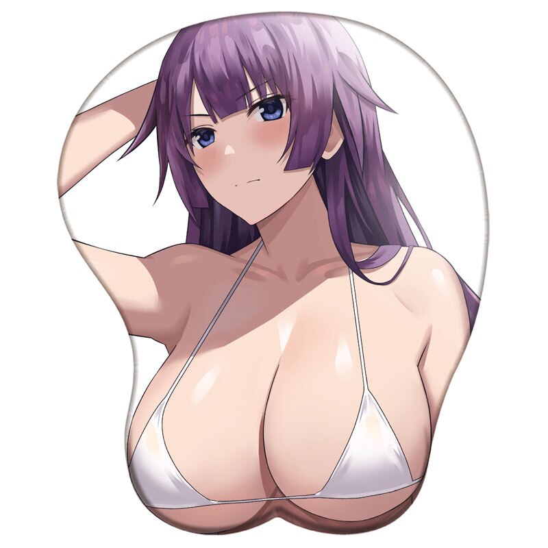 Anime Popular Female Lead Wrist Support Mousepad Albedo Mai Yumeko 3D Silicone Mouse Pad Megumin Sexy Oppai Wrist Rest MousePad