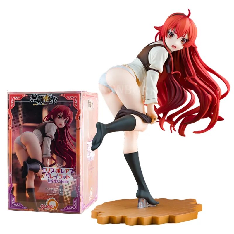 18cm Mushoku Tensei Jobless Reincarnation Anime Girl Figure Eris Boreas Greyrat Action Figure Sexy Collectible Model Doll Toys