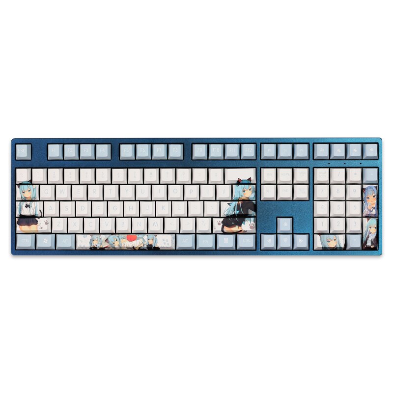 108 Keys/set PBT Dye Subbed Keycaps Cartoon Anime Gaming Key Caps Cherry Profile Keycap For Shizuku