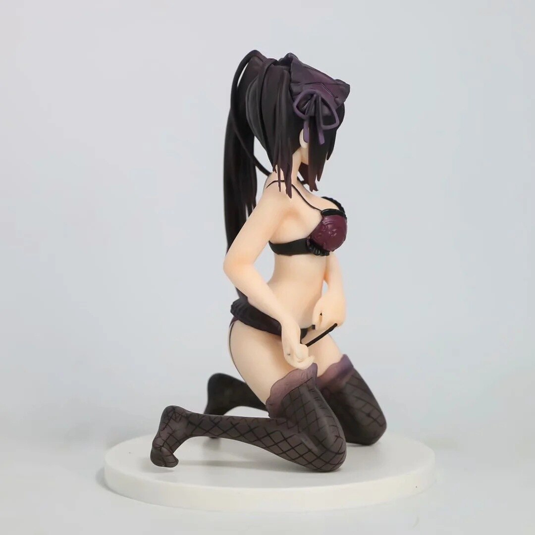 16CM Anime Figure Tokisaki Kurumi Japanese DATE A LIVE Sexy Swimsuit Kneeling Model Dolls Toy Gift Collect Boxed Ornaments PVC