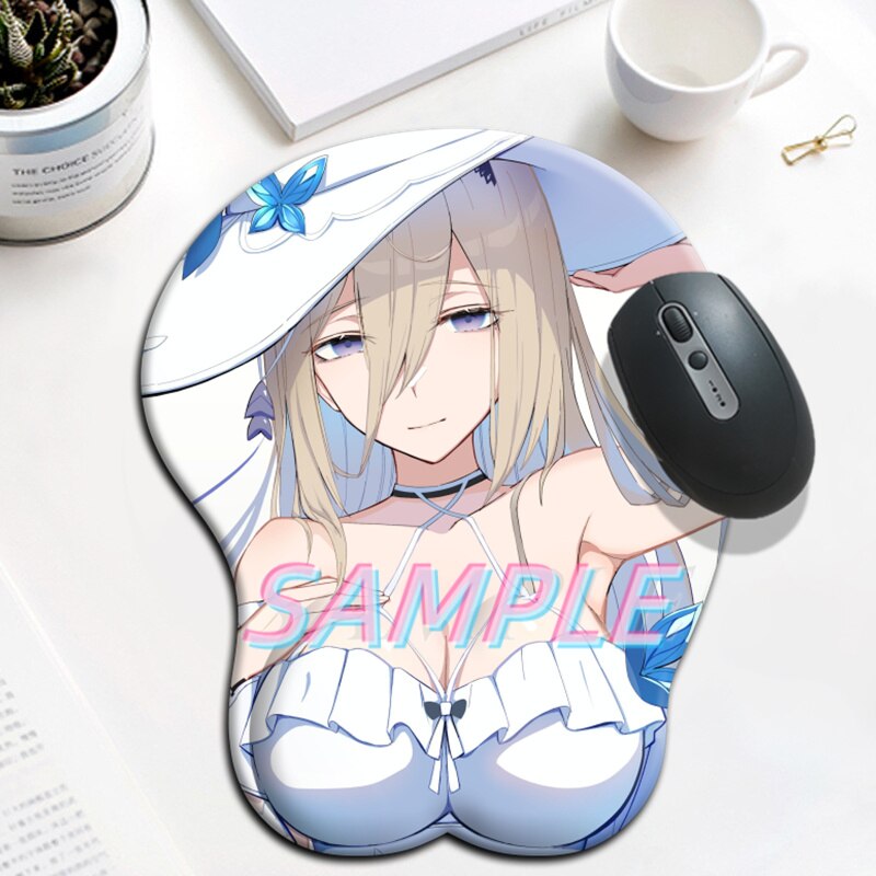 Sexy Big Boobs Mouse Pad Honkai Impact Aponia Nun Girl Gamer Anime Cute Wrist Rest 3D Oppai Silicone Gel Mat Mousepad