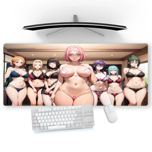 Chest Mouse Pad hentai Custom Lewd Anime Girls Adult Boobs Figure Naked Girls Sexy Booty Seductive Woman Playmat Erotic Sultry