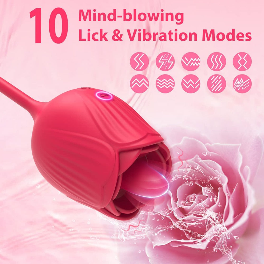 Rose Toy Dildo Thrusting Vibrator for Women Egg Clitoris Sucker Stimul K-Minded Rose Toy Dildo Thrusting Vibrator for Women Egg Clitoris Sucker Stimul K-Minded