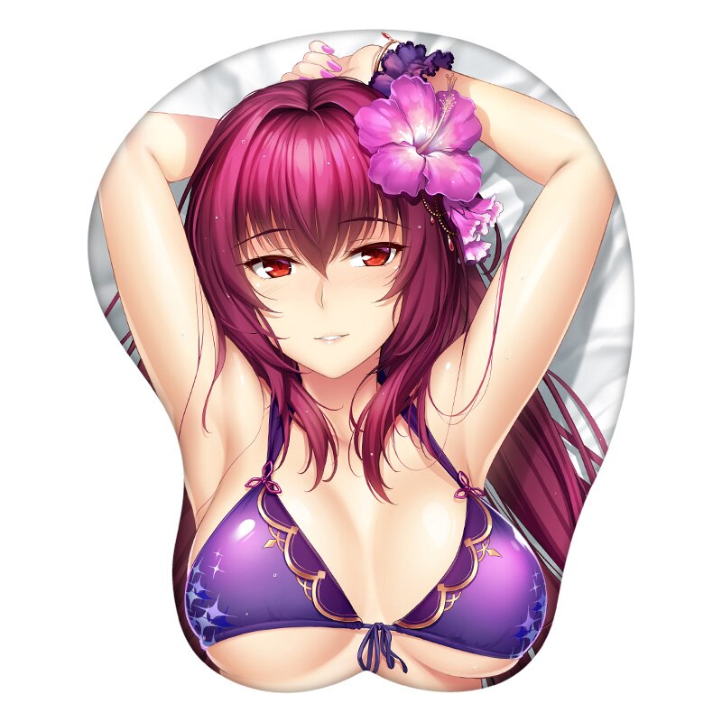 Tapis de souris 3D Fate/Stay Night Scathach Repose-poignet Anime Tapis de souris de jeu créatif en silicone