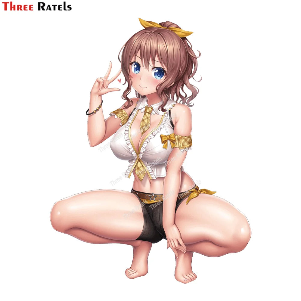 Three Ratels H276 Sexy Anime Girl Yamabuki Saaya Bang Dream For Laptop Luggage Skateboard Decoration Decals