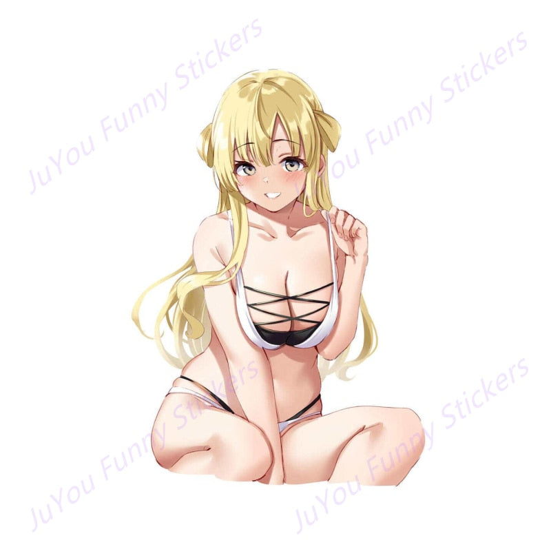 Sexy anime girl Stickers | Bikin Anime girl stickers | Sexy swimsuit stickers | underwear car stickers decal anime cute car accessories decoration