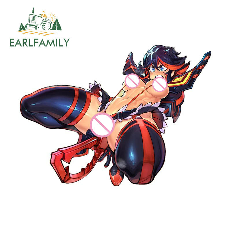 EARLFAMILY 13cm for KILL la KILL Ryuko Matoi Waifu Car Sticker Occlusion Scratch Creative Car Door Protector Accessories Decal