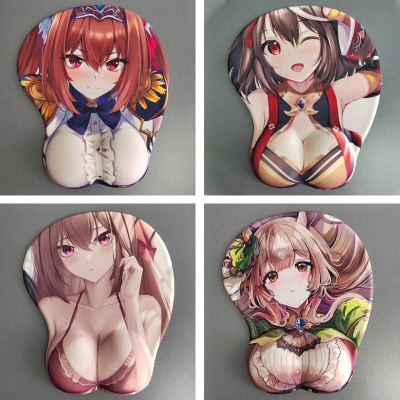 Tokai Teiou Gold Ship Scarlet 3D Silicone Mousepad Umamusume Pretty Derby 3D Wristband Mouse Pad Anime 3D Wrist Rest Mouse Mat