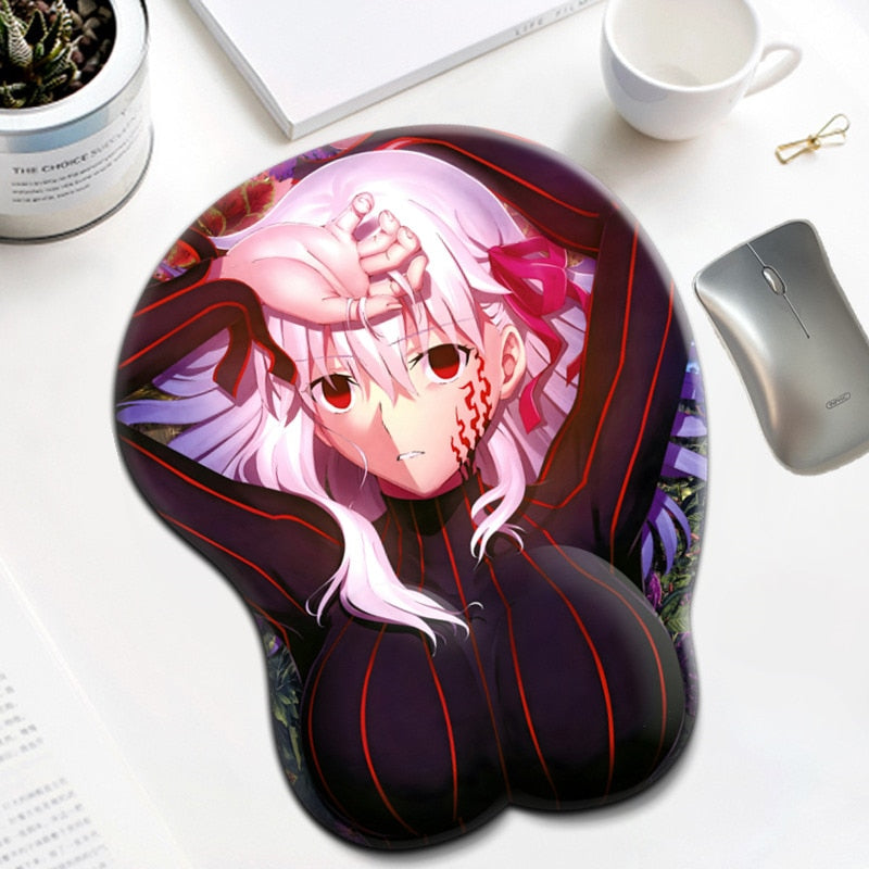 Fate/Stay Night Matou Sakura 3D Chest Mouse Pad Big Anime Cute Manga MousePad with Wrist Rest Oppai XXL Large Gaming Desk Mat