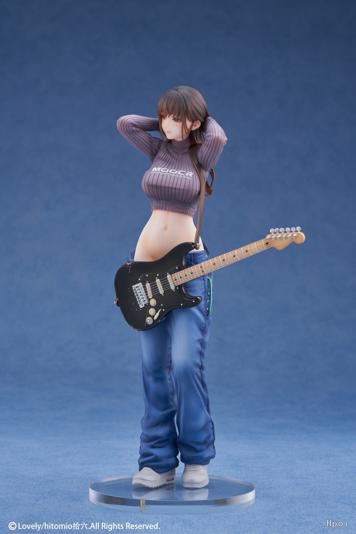 25cm Lovely Guitar Sisters Mei Mei Sexy Girl Anime Figure Guitar Sisters Action Figure Adult Collectible Model Doll Toys Gifts