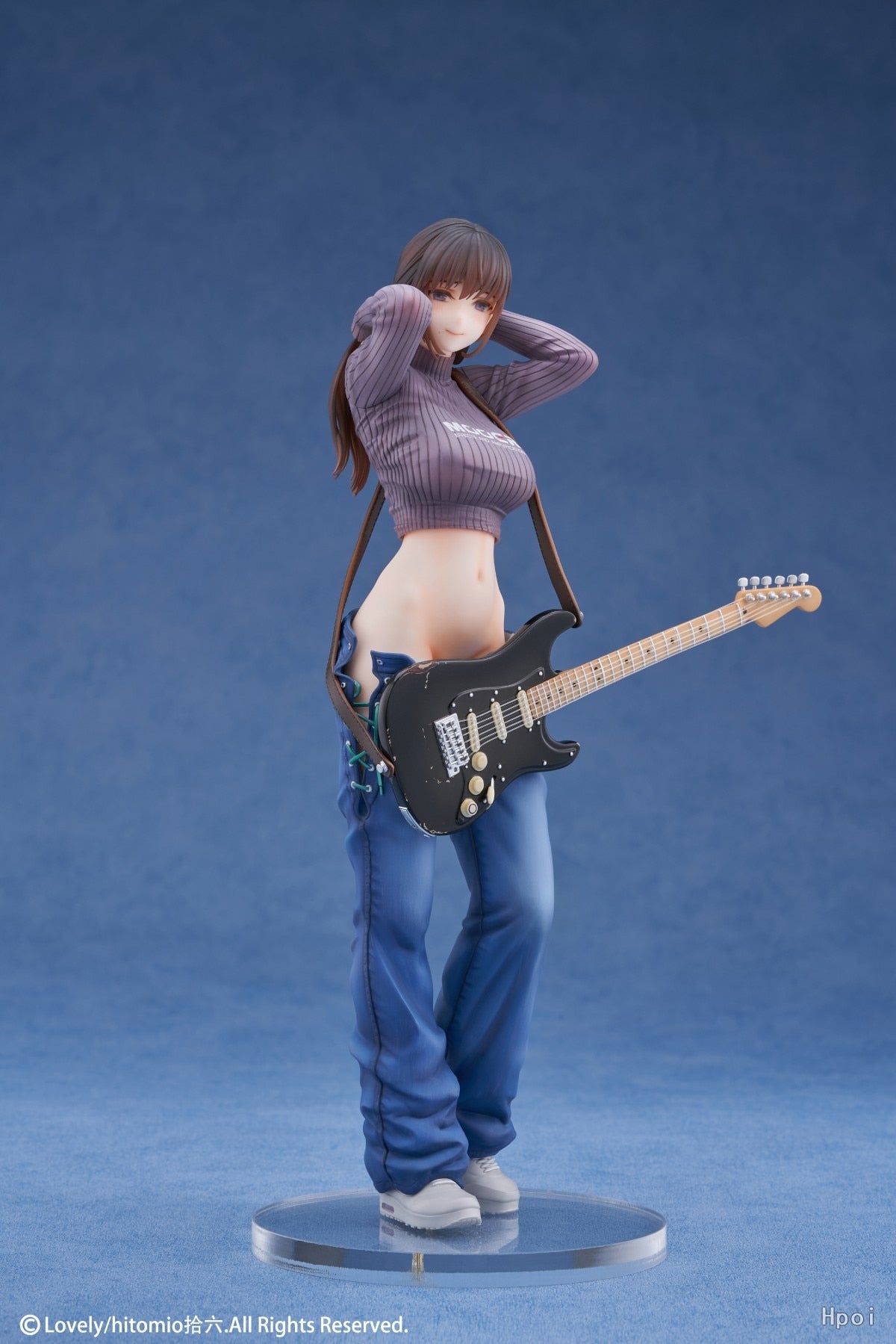 25cm Lovely Guitar Sisters Mei Mei Sexy Girl Anime Figure Guitar Sisters Action Figure Adult Collectible Model Doll Toys Gifts