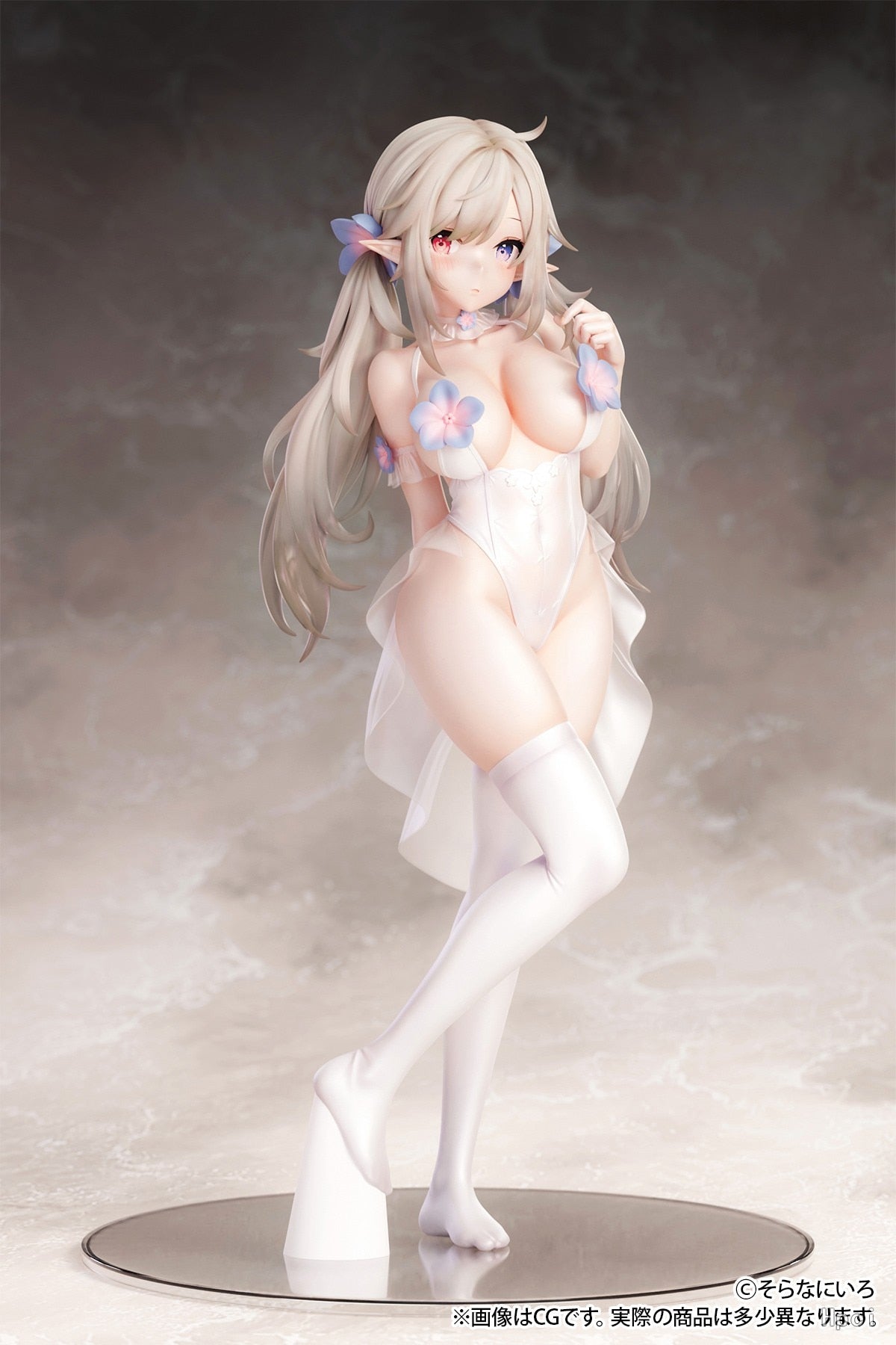 25CM Anime Figure Pure White Elf  Pvc Action Figure Home/Office Decoration Japanese Anime Collection toys Hentai model doll gift