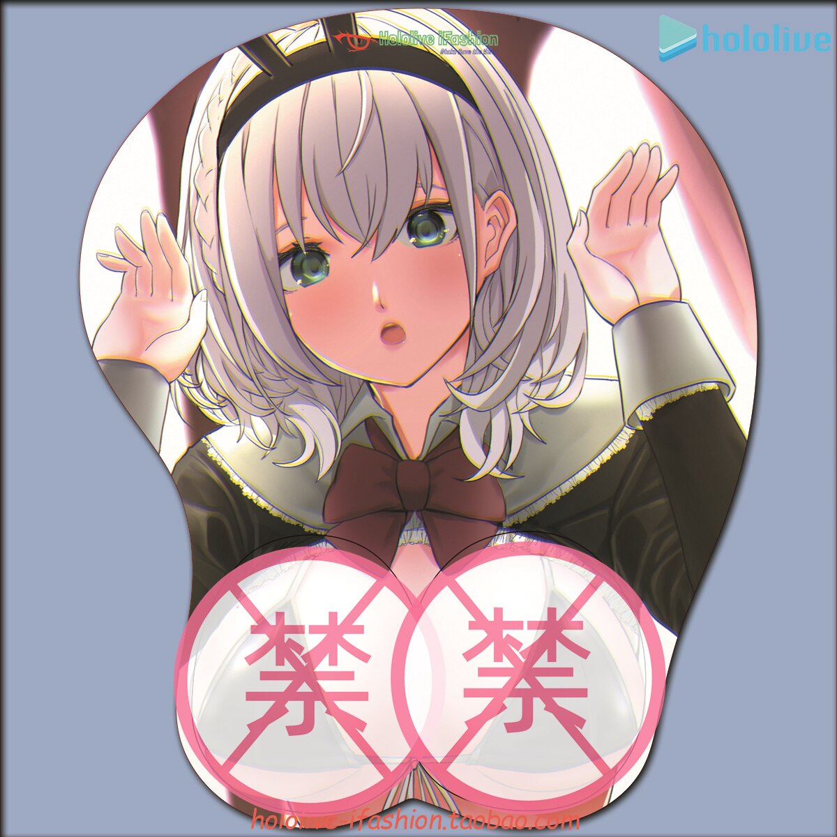 Shirogane Noel Sexy 3D Mousepad Vtuber hololive Hand Wrist Rest Mouse Pad Mousepad Silicone Breast Oppai Soft Mouse Mat Otaku