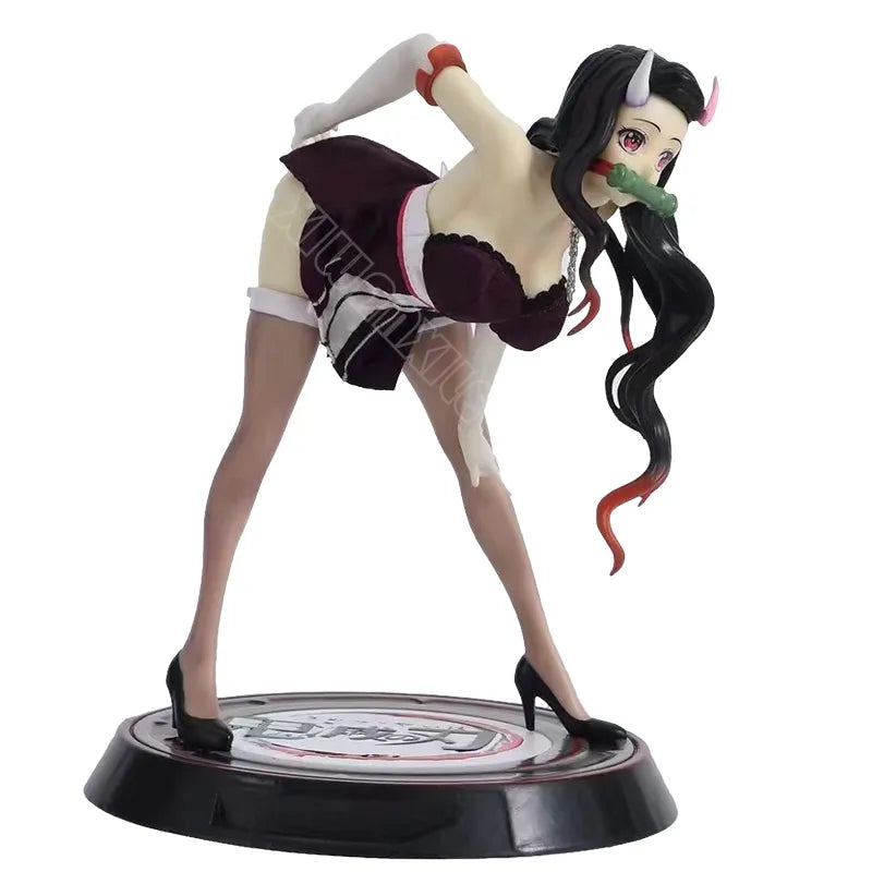 23cm Kimetsu no Yaiba Anime Figure Demon Slayer Kamado Nezuko Sexy Girl Action Figure Mitsuri/Shinobu Figurine Model Doll Toys