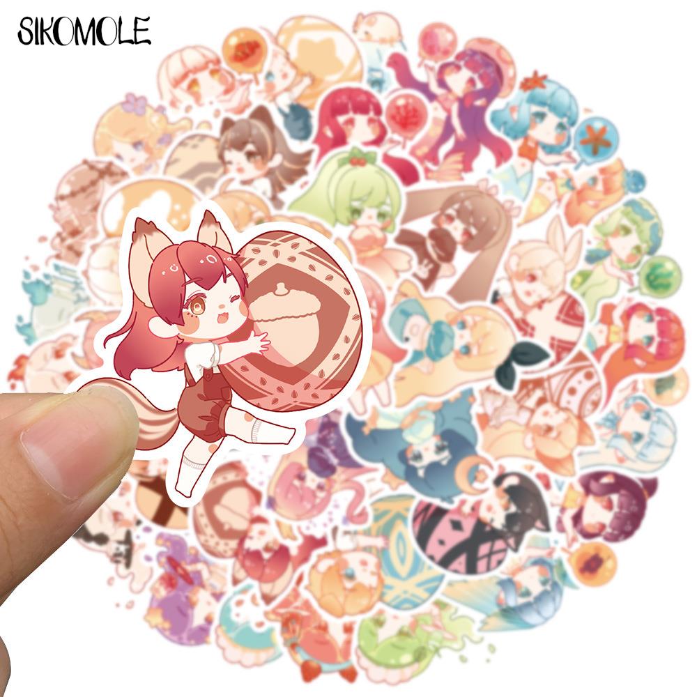 10/40pcs Version Q Cartoon Cute Little Girl Anime Stickers Kawaii DIY ...