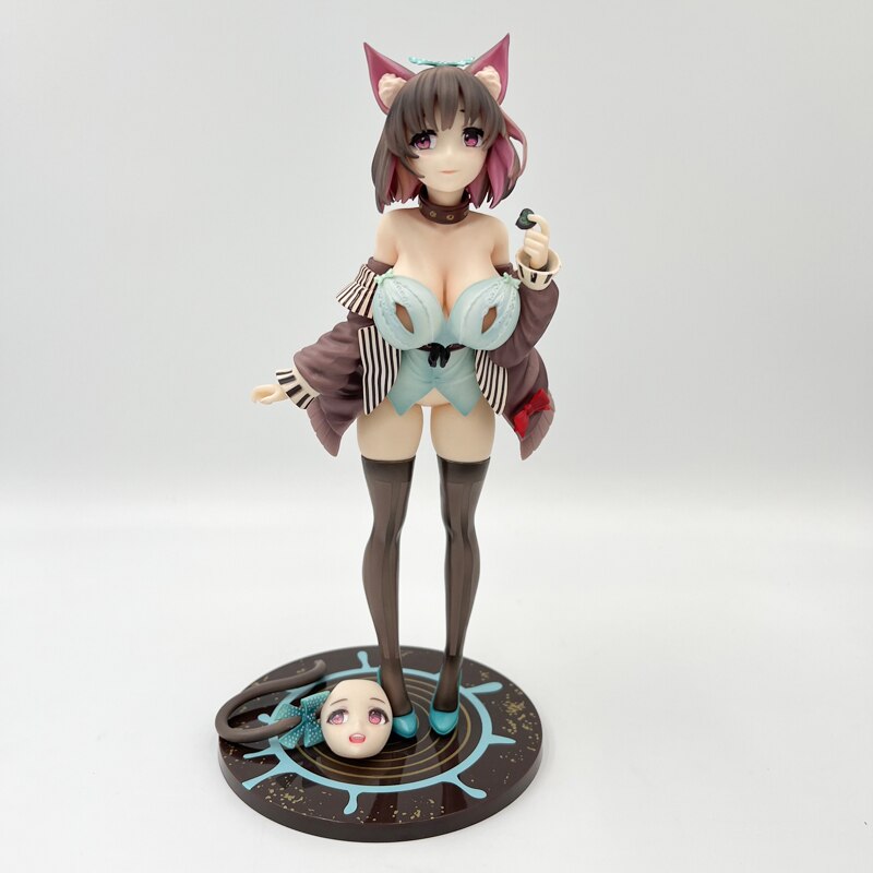 24cm Native Rocket Boy Mauve Anime Girl Figure Mauve Cat Girl Action Figure Japanese Anime Girl Collectible Model Doll Toys Gift