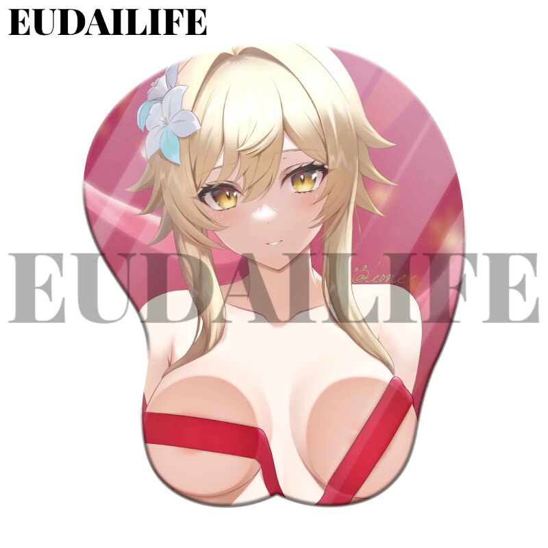 Shenhe Lumine Hutao Yelan 3D Hand Wrist Rest Mouse Pad Genshin Impact Mousepad Silicone Breast Oppai Soft Mouse Mat Office Work