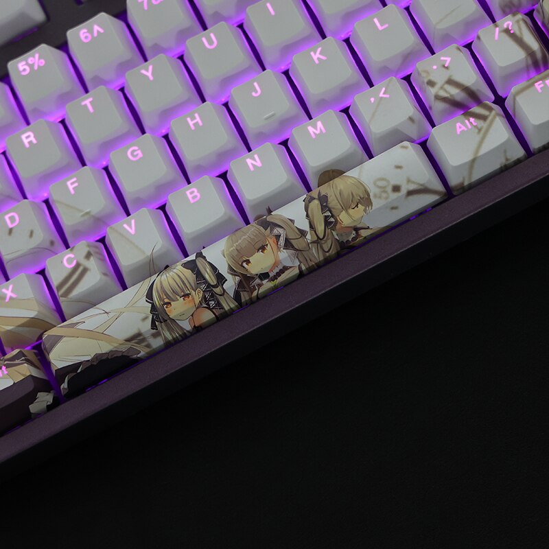 108 Keys PBT Dye Subbed Keycaps Cartoon Anime Gaming Key Caps OEM Profile Backlit Keycap For Azur Lane HMS Formidable