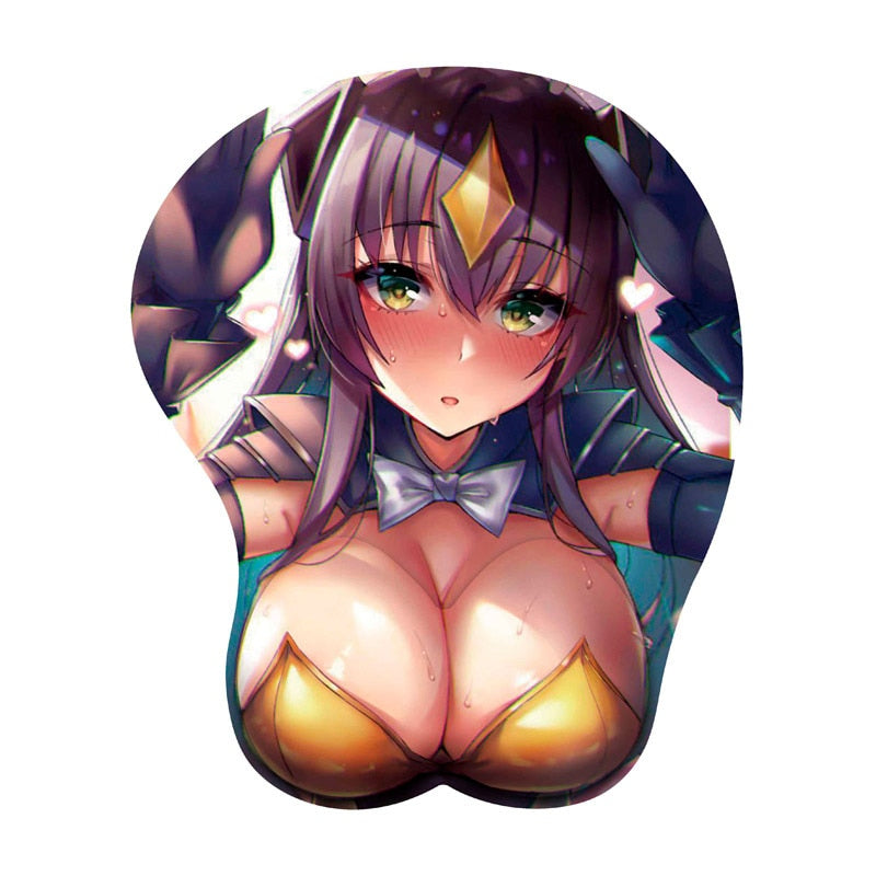 Anime Sexy Girl 3D Mouse Pad Mouse Mat with Wrist Rest Silicone Laptops Computer Mouse Pad Work Office Gaming Desk Mat Gift