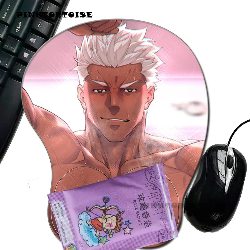 Anime  Cavalier Anime 3D Mouse pad Wrist Rest Soft Silica gel Breast Sexy Office decor Peripheral Kawaii palymat