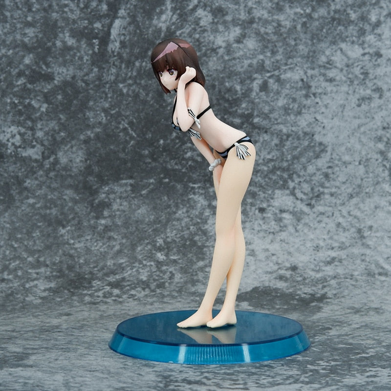 Anime Figure Sexy Swimsuit Megumi Kato Bent Over Standing Model PVC Gift Doll Collection Toys for Girls Static Decoration