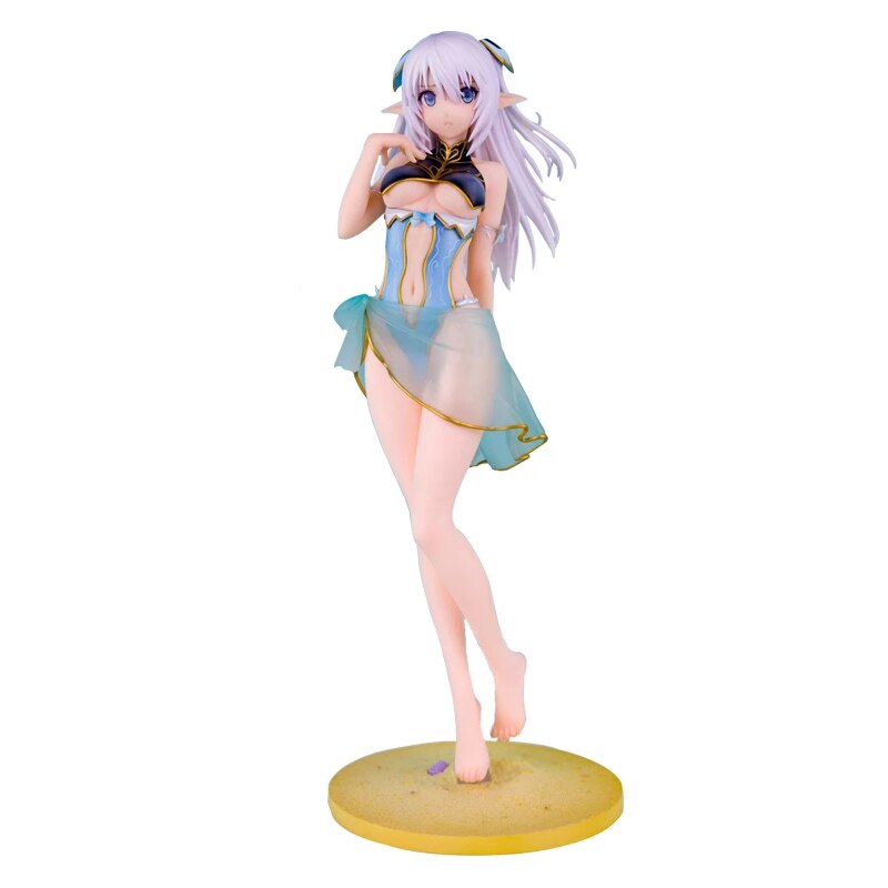 18CM Altina Anime Shining Blade Figure Sexy Beach Swimsuit Elf Cute Girl Standing Model Chlid Toys PVC Gift Collection Doll