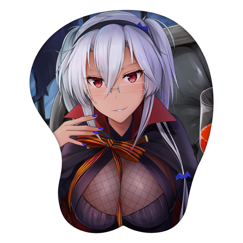 Anime 3D Mouse Pad Musashi Kantai Collection Wrist Rest Silicone Sexy Creative Gaming Mousepad Mat