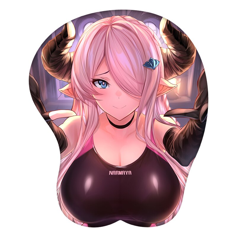 3D Mouse Pad Narmaya Narumeia Granblue Fantasy Anime Wrist Rest Silicone Sexy Creative Gaming Mousepad Mat