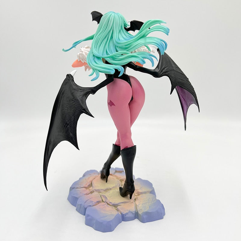 23cm Darkstalkers Bishoujo Morrigan Aensland Sexy Anime Figure Vampire Hunter Action Figure Morrigan Figure Adult Model Doll Toy