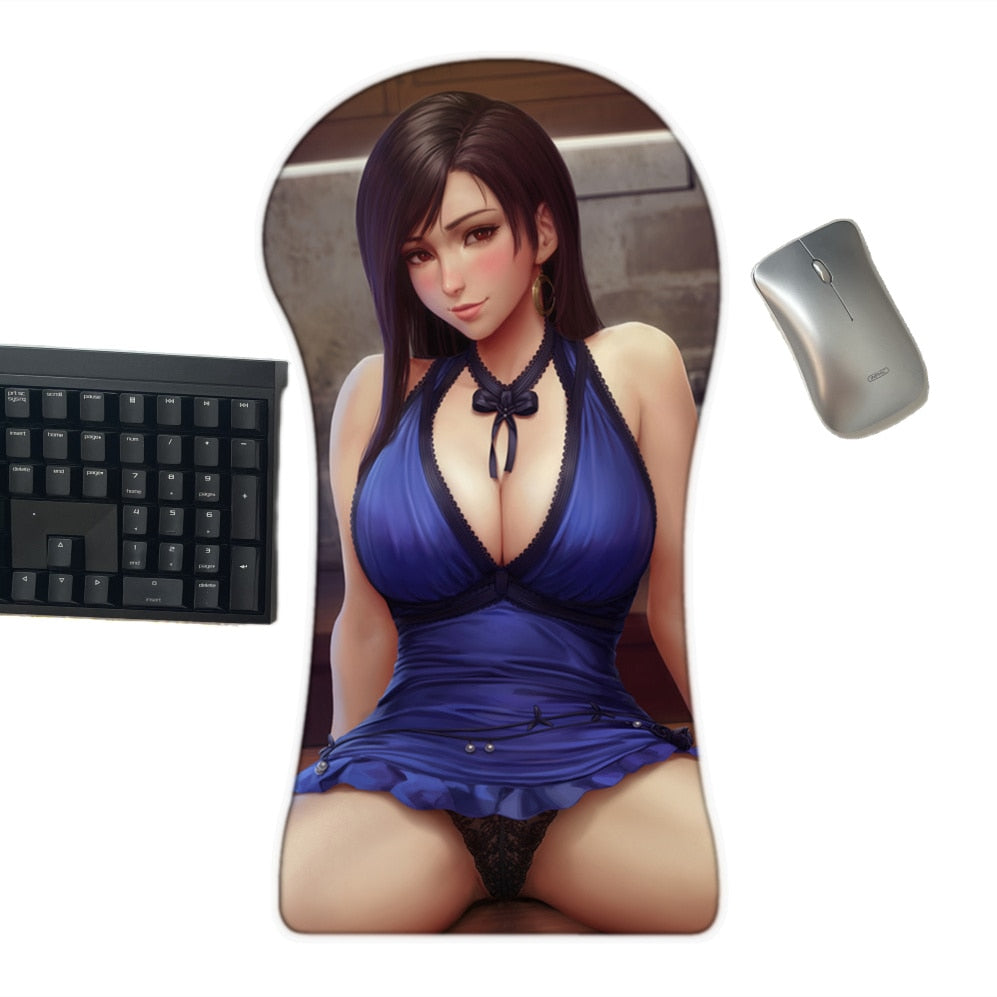 Tifa for Final Fantasy Vii Sexy Whole Body 3D Large Mouse Pad Arm Wrist Rest Anime Ass Vagina Oppai Mousepad for Pc Gamer